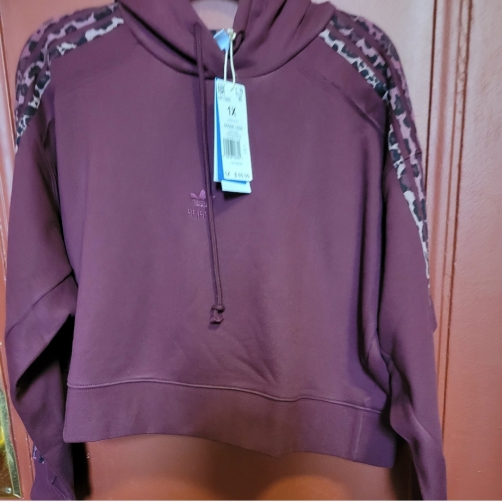 Adidas Original Hoodie Logo Three Stripes Pullover Multi Color SweatshirtSize 1X - Picture 2 of 16